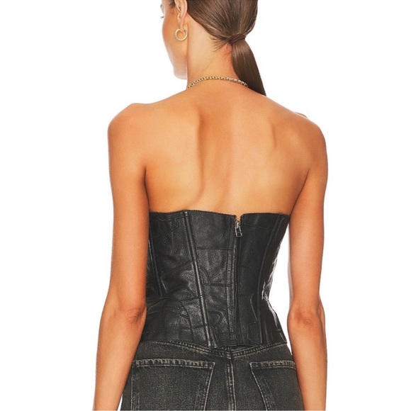 Understated Vixen Black Leather Corset XS Beyoncé western cowboy cowgirl - Picture 3 of 5